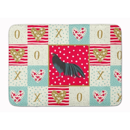 Carolines Treasures 19 x 27 in. Sumatra Chicken Love Machine Washable Memory Foam Mat CK5260RUG